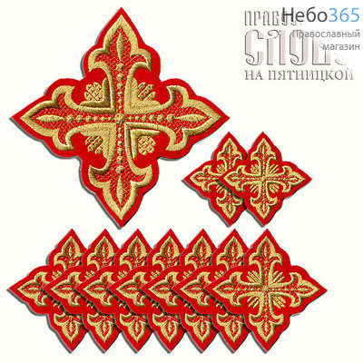  Набор крестов диаконских красные "Сеточка", фото 1 