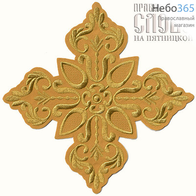  Крест  горчичный с золотом престольный "Греческий" 25 х 25 см, фото 1 