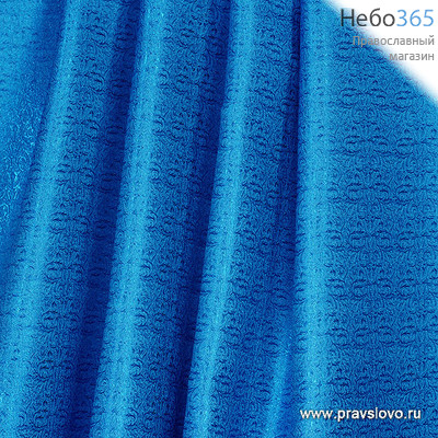  Парча голубая Жаккардовая, ширина 150 см, фото 1 