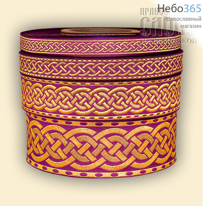  Галун "Плетенка" фиолетовый с золотом, 15 мм, фото 1 