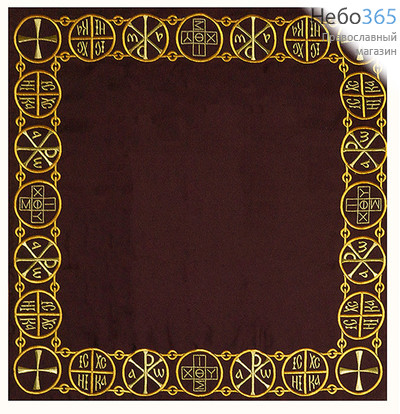  Илитон, бордо, ткань габардин, вышивка, 70 х 72 см, фото 1 