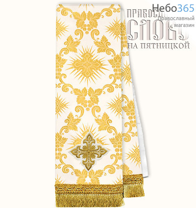  Закладка белая с золотом для Евангелия, парча в ассортименте (В28/37), фото 1 
