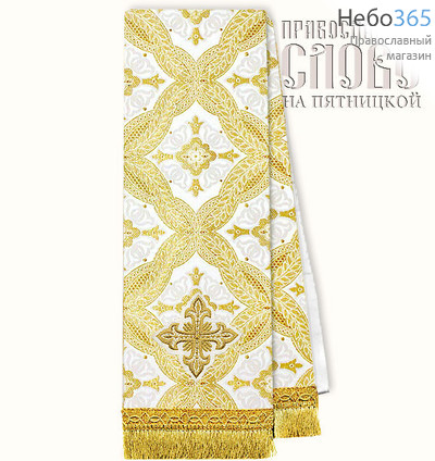  Закладка белая с золотом для Апостола, парча в ассортименте, фото 1 