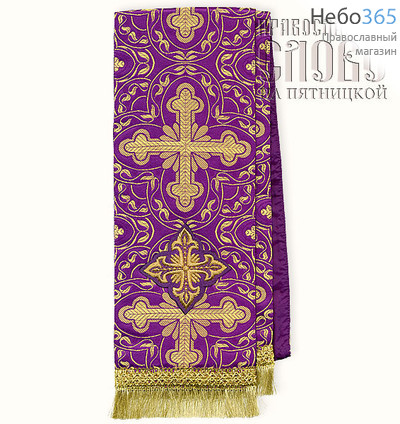 Закладка фиолетовая с золотом, для Евангелия, шелк в ассортименте, фото 1 