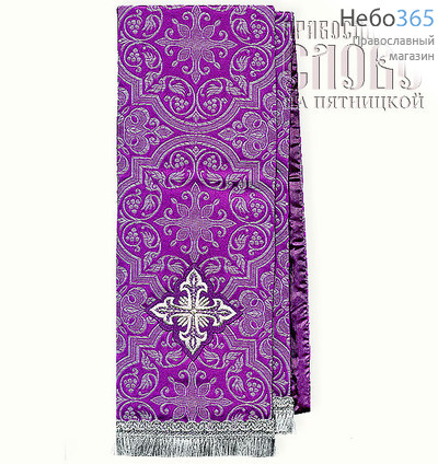  Закладка фиолетовая с серебром, для Евангелия, шелк в ассортименте, фото 1 