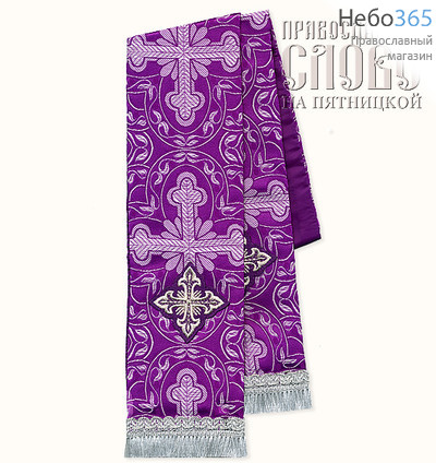 Закладка фиолетовая с серебром, для Апостола, шелк в ассортименте, фото 1 
