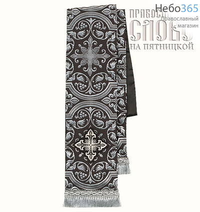  Закладка черная с серебром для Апостола, шелк в ассортименте, фото 1 