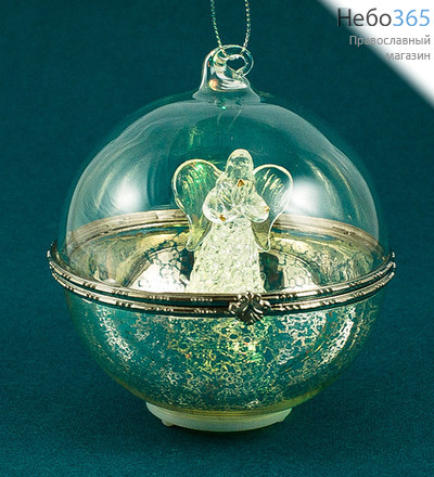  Сувенир рождественский в ассортименте, светящийся, с открывающейся крышкой, высотой 8,5 см, фото 1 