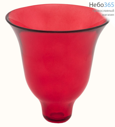  Стакан для лампад стеклянный красный № 5 г, из гладкого стекла, объёмом 180 мл, с конусом., фото 1 