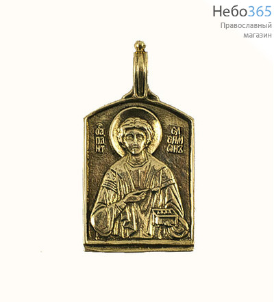  Образок нательный металлический МП 60, с иконой великомученика Пантелеимона, литой. (в уп. - 5 шт.), фото 1 