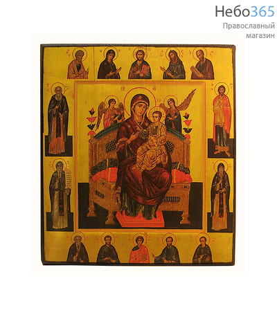  Икона на дереве 20х25, полиграфия, копии старинных и современных икон икона Божией Матери Всецарица, фото 1 