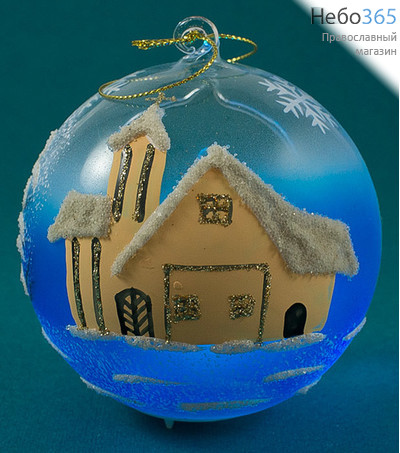  Сувенир рождественский Фигура в стеклянном шаре, светящийся, высотой 8,5 см, фото 2 