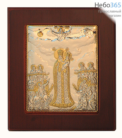  Икона в ризе (Ж) EK32-176XBG,  деревянная основа, Божией Матери Всех Скорбящих Радость, фото 1 
