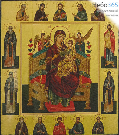  Икона на дереве 20х25, печать на холсте, копии старинных и современных икон Божией Матери  Всецарица, фото 1 