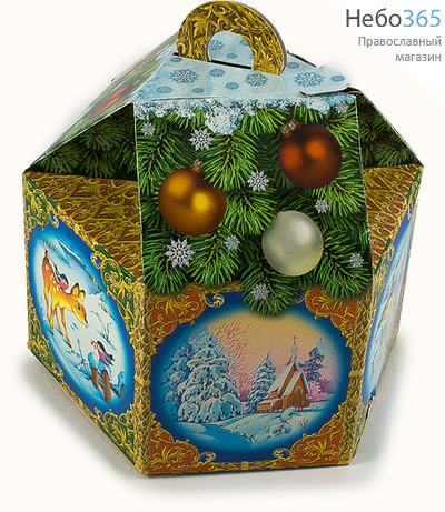  Коробка для рождественских подарков 20,5х20х20, фото 1 