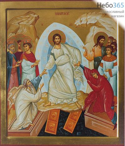  Воскресение Христово. Икона на дереве 30х35х2,8 см, печать на холсте (1) (Су), фото 1 
