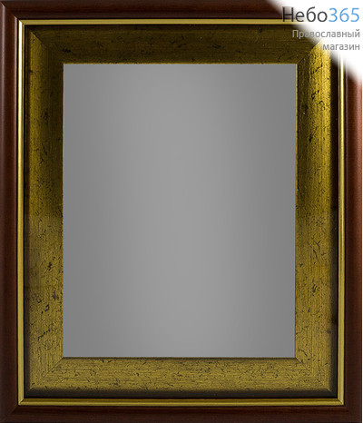  Киот деревянный для иконы 21х26х4,3, широкий золотой состаренный багет, книжка, фото 1 