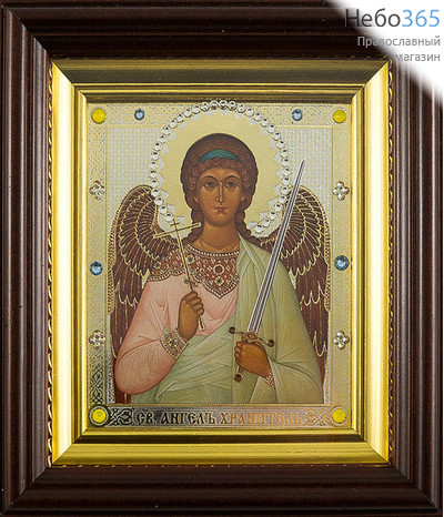  Ангел Хранитель. Икона в киоте 9х10, с киотом 13х15, полиграфия, стразы, фото 1 