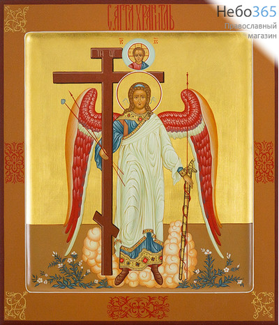 Ангел Хранитель. Икона писаная 21х25х3,8 см, золотой фон, с ковчегом (Шун), фото 1 