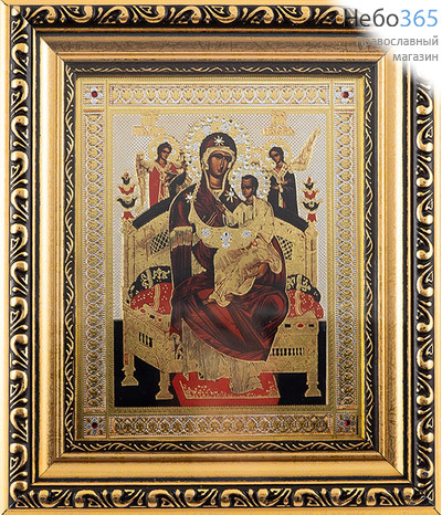  Икона в киоте 13х16, со стразами, узкий багет (Т) икона Божией Матери Всецарица (21), фото 1 