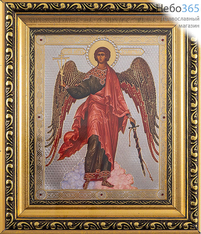  Ангел Хранитель. Икона в киоте 18х21х2,3 см (размер иконы 13х16 см), икона со стразами, багетный киот со стеклом (АМ132) (Т), фото 1 
