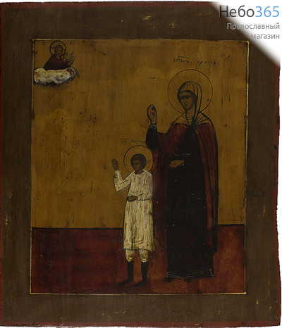  Кирик и Иулитта, мученики. Икона писаная 26х30,5, 19 век, фото 1 