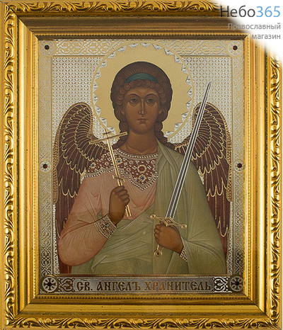  Икона в киоте (Г) 17х21,18х23, 13х24, со стразами, узкий багет Ангел Хранитель поясной, фото 1 
