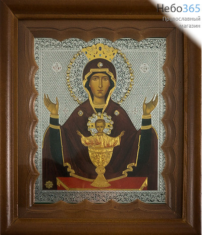  Икона в киоте (Пр) 11х13, с киотом 15х17, стразы Божией Матери Неупиваемая чаша, фото 1 