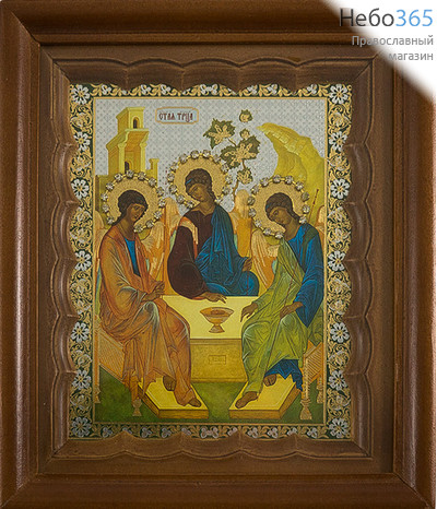  Икона в киоте (Пр) 11х13, с киотом 15х17, стразы Святая Троица, фото 1 