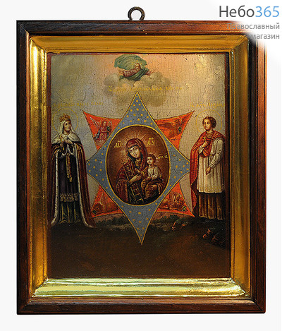  Икона писаная 17х21,5 , Божией Матери Неопалимая Купина, 19 век, фото 1 