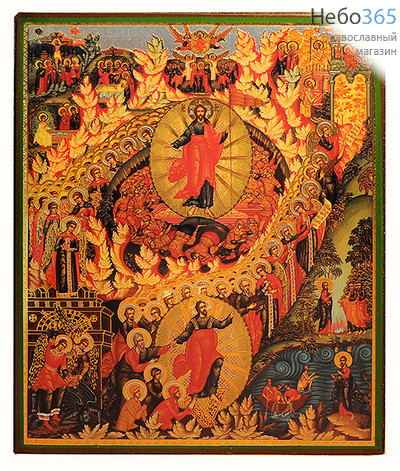  Икона на дереве 13х16 см, полиграфия, золотое и серебряное тиснение, в индивидуальной упаковке (Т) икона Божией Матери Трех радостей (АМ281), фото 3 