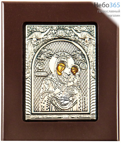  Икона в ризе 11х13, на дереве, посеребрение икона Божией Матери  Скоропослушница, фото 1 