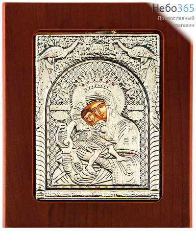  Икона в ризе 11х13, на дереве, посеребрение икона Божией Матери Достойно Есть, фото 1 