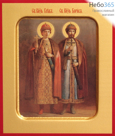 Фото: Борис и Глеб благоверные  князья-страстотерпцы, икона (арт.512)
