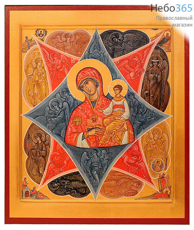  Икона на дереве 20х30, копии старинных и современных икон, в коробке икона Божией Матери Неопалимая Купина, фото 1 