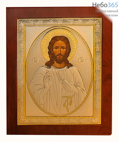  Икона в ризе (Мо) 22х27, позолота, шелкография, деревянная основа, в рамке Господь Вседержитель, фото 1 