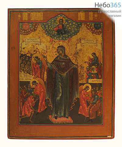 Икона писаная 27х33, Божией Матери Всех Скорбящих Радость, 19 век, фото 1 