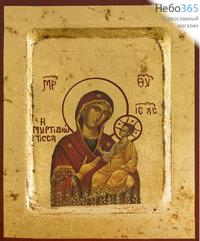  Икона на дереве BOSN 11х13, основа МДФ, ручное золочение, с ковчегом икона Божией Матери Одигитрия, фото 1 