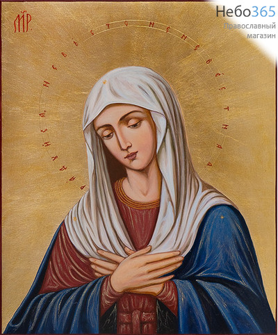  Умиление икона Божией Матери. Икона писаная 17х21х2 см, золотой фон (поталь), без ковчега (Дб), фото 1 