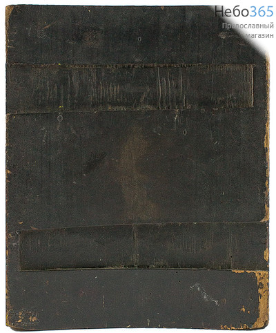  Николай Чудотворец, святитель. Икона писаная (Кзр) 26х31, золотой нимб, с ковчегом, частичная реставрация, 19 век, фото 3 