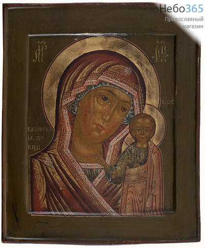  Казанская икона Божией Матери. Икона писаная 27х32,5 см, с двойным ковчегом, 19 век (Ат), фото 1 