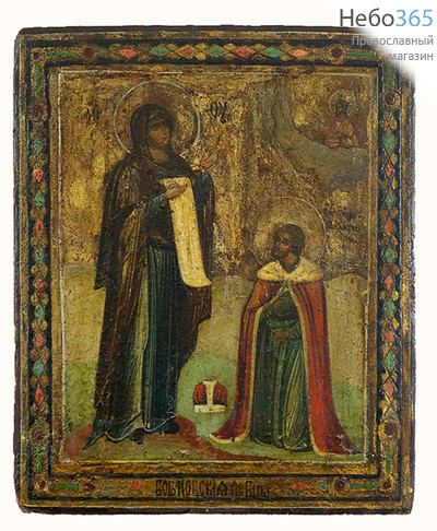  Боголюбская икона Божией Матери. Икона писаная 11х13х1,5 см, без ковчега, 19 век, фото 1 