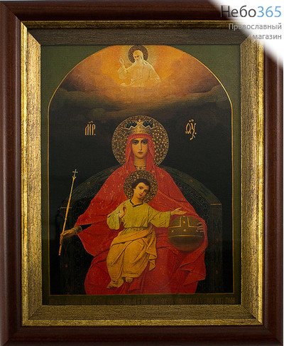  Икона в киоте (Фз) 18-21х27 (А4), холст, деревянный багет Божией Матери Державная, фото 1 