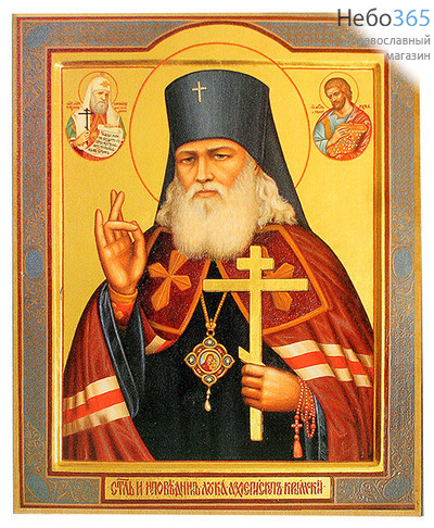  Икона на дереве 14х19, копии старинных и современных икон, в коробке Лука Крымский, святитель, фото 1 