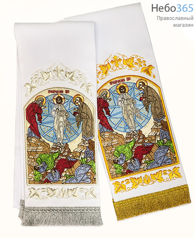  Закладка  для Евангелия "Преображение Господне" вышивка, белый габардин, фото 1 