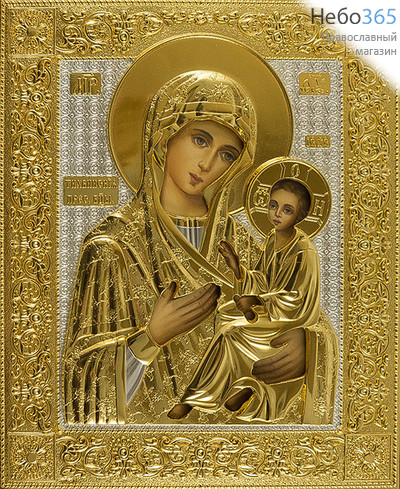  Тихвинская икона Божией Матери. Икона писаная 19х23х3, в ризе, фото 1 
