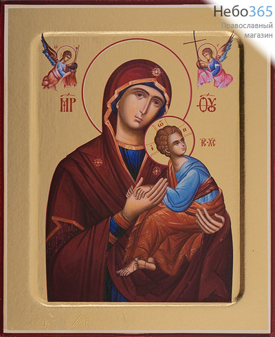  Страстная икона Божией Матери. Икона на дереве 13х16х2,5 см, золотой фон, с ковчегом (Зх), фото 1 