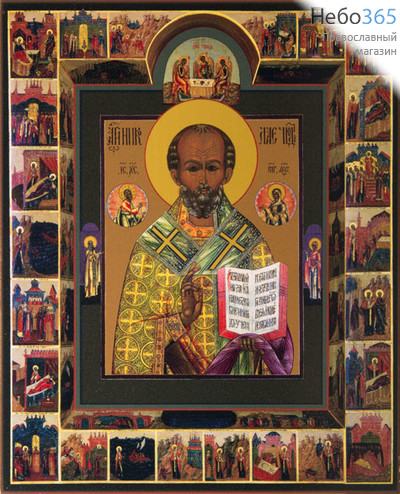 Фото: Николай чудотворец, архиепископ Мир Ликийских,  святитель, икона (арт.725) с-2