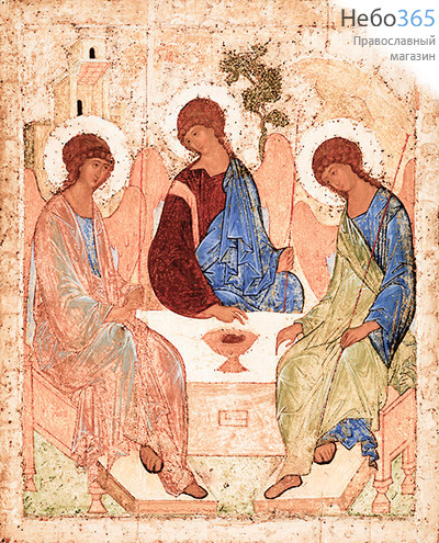  Икона на холсте (Нур) 44х54, Святая Троица, цифровая печать, фото 1 