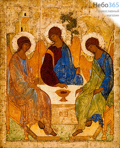  Икона на холсте (Нур) 44х54, Святая Троица, цифровая печать, фото 2 